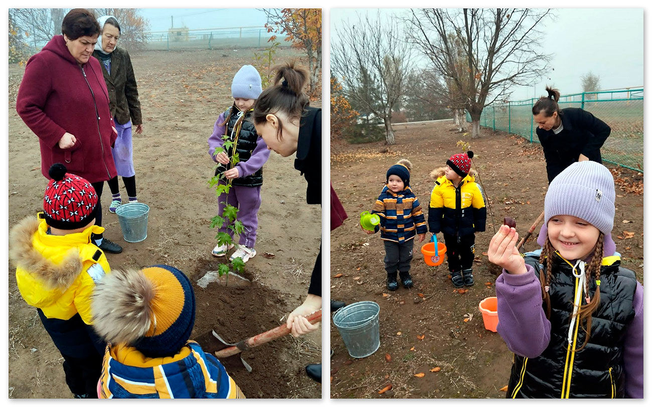 Экологическое воспитание с малых лет: воспитанники детского сада «Журавлик» участвуют в «Дне древонасаждения»